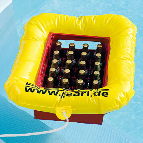 PEARL Bier Schwimmring: 2er-Set Getränkekasten-Schwimmringe (Bierkasten Pool) - Bild 1 von 3