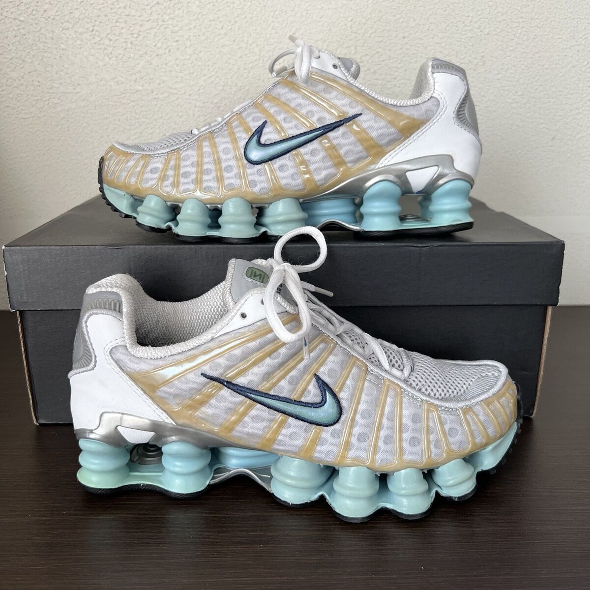 Rare 2002 Nike Shox TL White Water Blue Tiffany Shoes Rare 2002 Nike Shox TL White Water Blue Tiffany Shoes