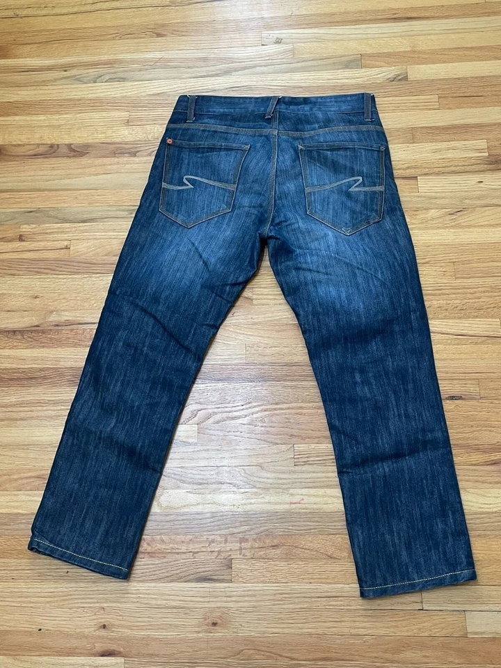 Crosshatch SER.CRS55 Jeans Men's 32 Blue Denim 5-Pockets Dark Wash Cotton Blend - Image 2 of 4