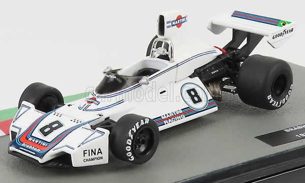 Modellauto Statisch Diecast Brabham F1 BT44 #8 Carlos Pace Brasilien 1975 1/43-image