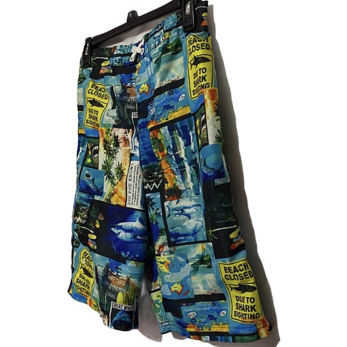 Ocean Pacific Shark Print Swimming Trunks SZ Youth XL - Picture 2 of 5