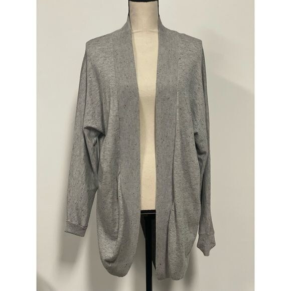 Solutions Open Front Long Sleeve Split Back Cardi… - image 1