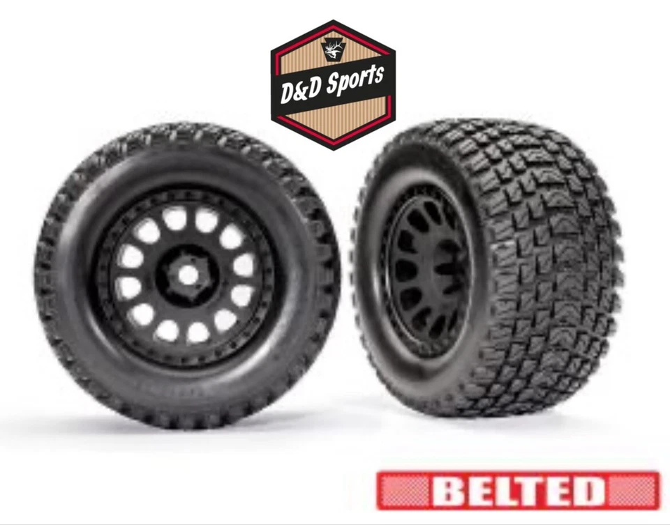 Traxxas 7862 - Tires & Wheels Belted (Black Wheels) Dual Profile XRT - Image 1 of 1