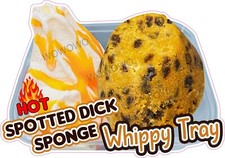 Eiswagen Aufkleber Hot Spotted Dick Schwamm Whippy Tablett Decal (Gr&ouml;&szlig;e w&auml;hlbar)