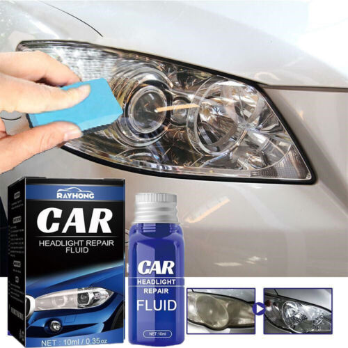 Car Headlight Restoration Set Fluid Repair Kit Plastic Light Polish Clean -10ml - Picture 1 of 10