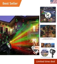 Waterproof Christmas Projector Lights – Remote-Controlled Festive Ambiance