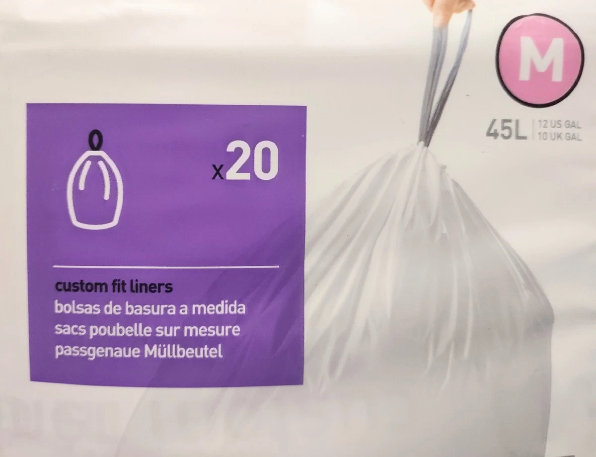 simplehuman Code M 45 L Trash Bags (20 Liners)