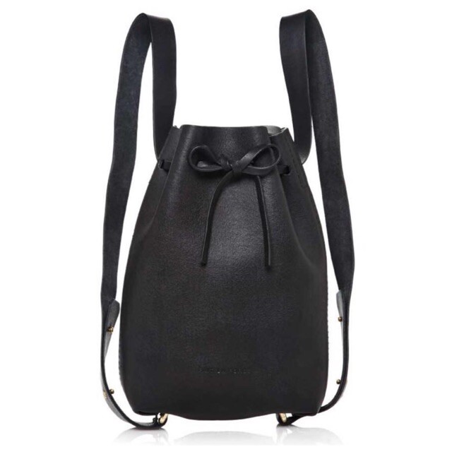 Fait La Force Unisex Black Distressed Leather Haitian Bucket