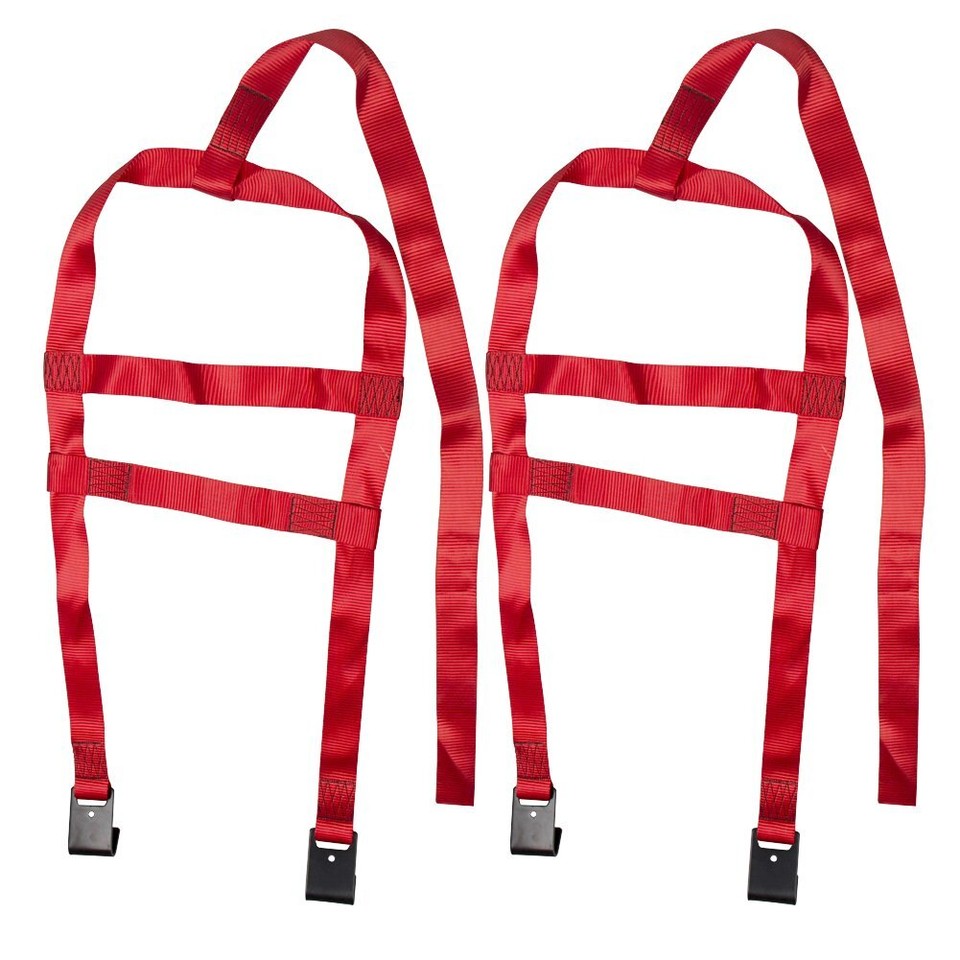 Car Basket Straps Adjustable Tow Dolly DEMCO Wheel Net Set Flat Hook Px2 PINK - Foto 4