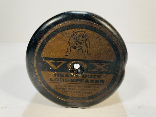 Vtg 1960s Vox JMI Jennings Gold Bulldog Guitar Tube Amp Speaker Magnet Cover #1 - Picture 2 of 8