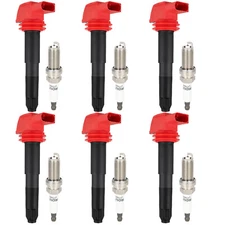 6 Pack For Porsche Panamera 3.6L V6 2011-2016 Ignition Coil and Spark Plug