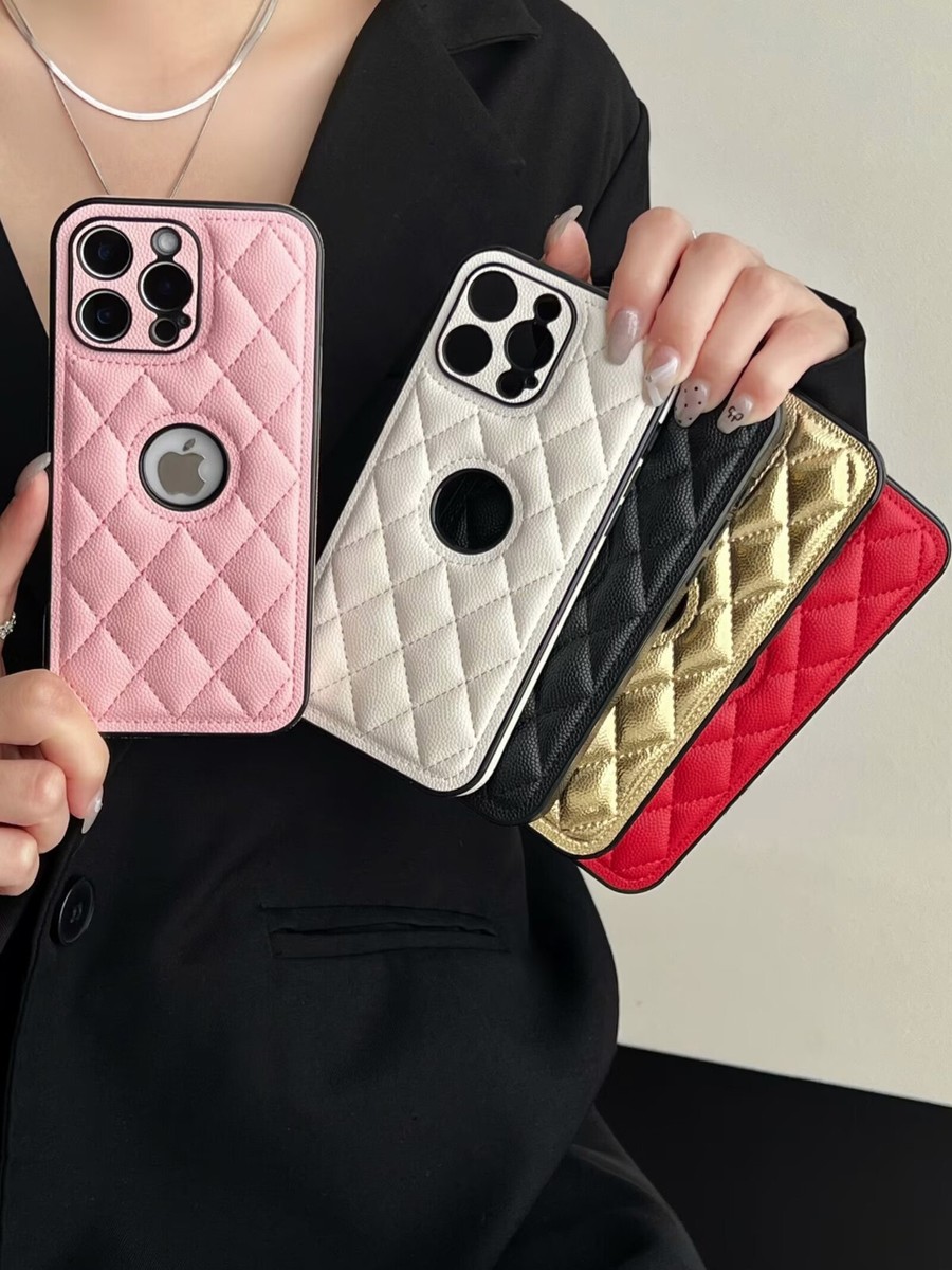 Luxury Quilted Leather Case for iPhone 16 15 13 14 17 Pro Max Shockproof Cover Luxury Quilted Leather Case for iPhone 16 15 13 14 17 Pro Max Shockproof Cover