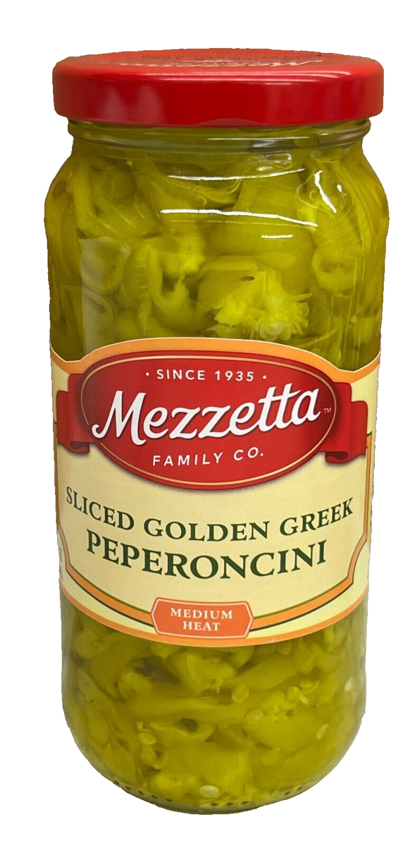 Mezzetta Sliced Golden Greek Peperoncini Medium Heat 16 oz | eBay
