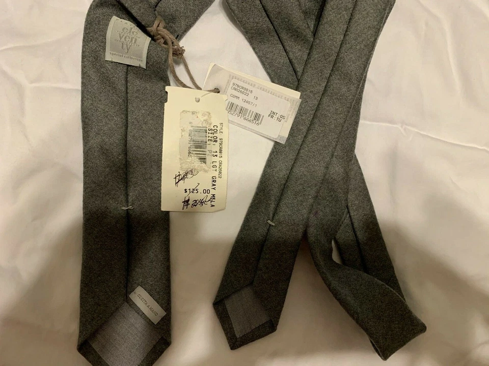 ELEVENTY Corbata Flaca Lana Hecha a Mano en Italia Foto 2 de 4