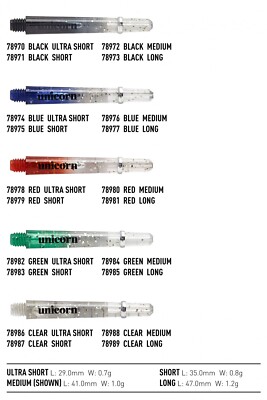 Unicorn Gripper 4 Elements Two Tone Shaft | Dart Darter Darts Shafts