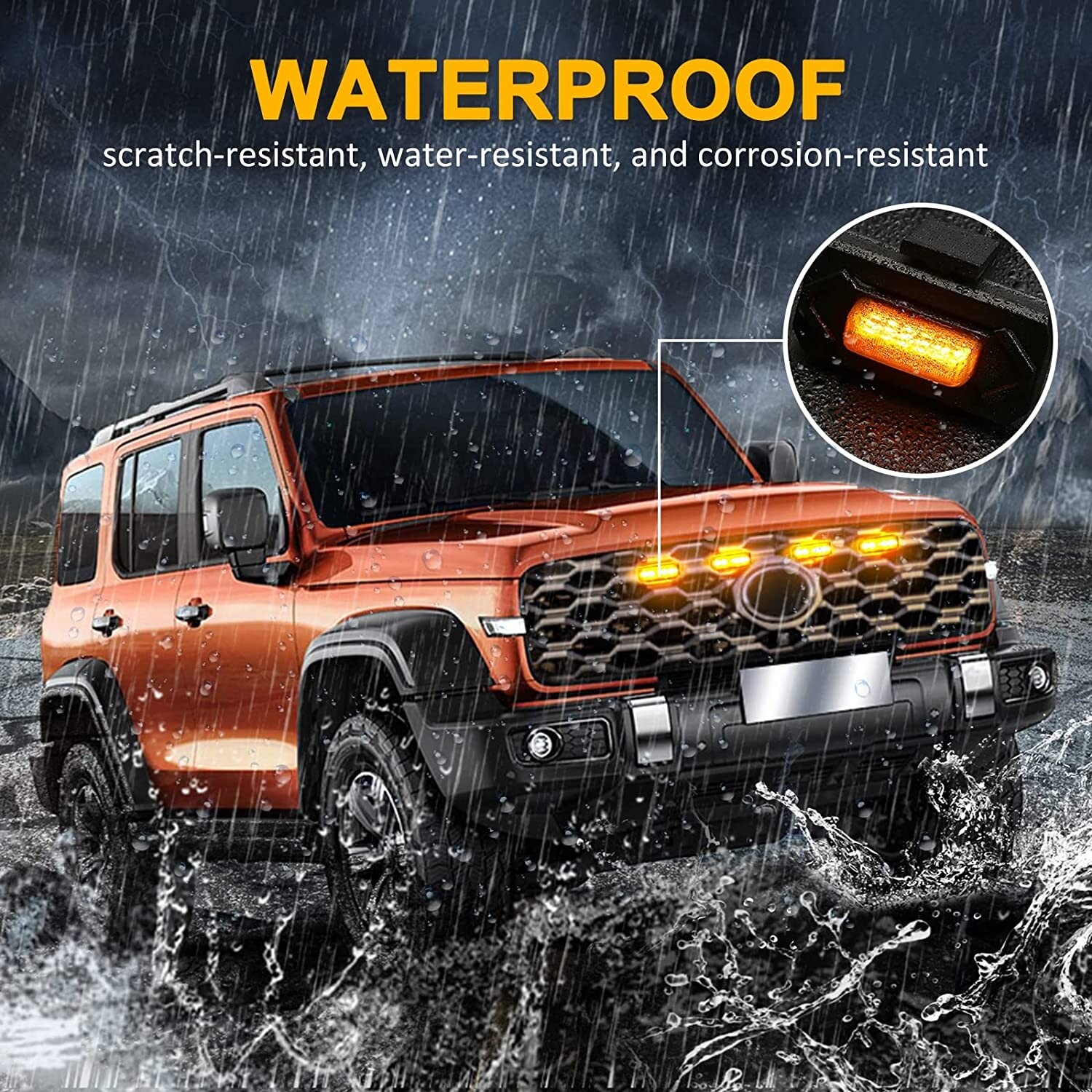 4PCS Front Lower Grill LED Amber Lights Kit For Toyota W/TRD Pro 2016UP eBay