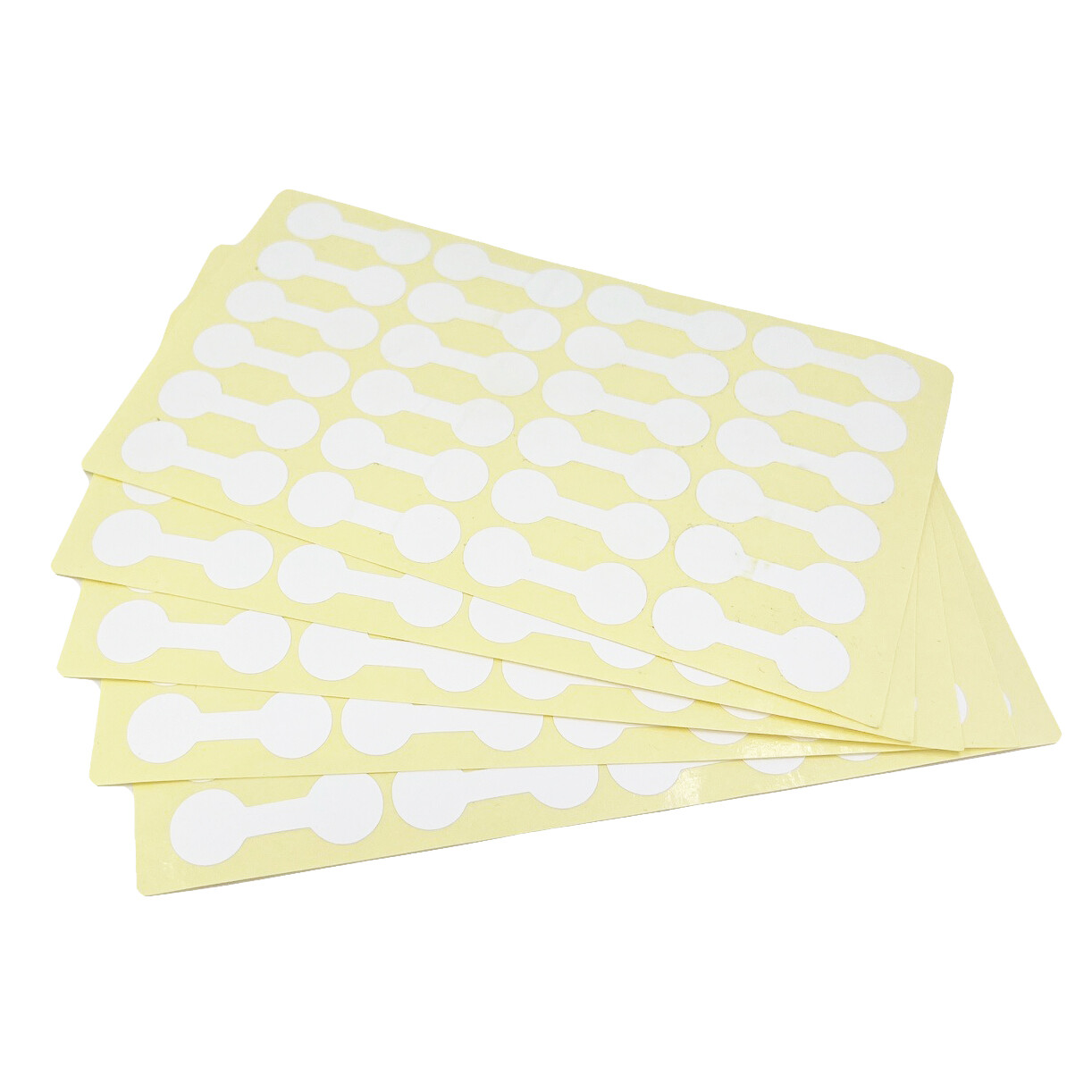 Blank White Gummed Ring Jewelry Price Tags Barbell Dumbbell Label