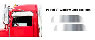 70" Stainless Sleeper Side Window Trim F/ Peterbilt - Pair - Made In USA - Foto 9