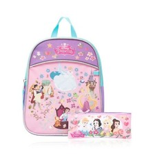 Princess Kids Backpacking Backpack With Pencil Case 11"- School Bag Girls