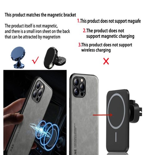 ShockProof Magnetic Leather Case For iPhone 16 15 14 13 Pro Max 12 11 XR 8 Cover - Picture 6 of 17