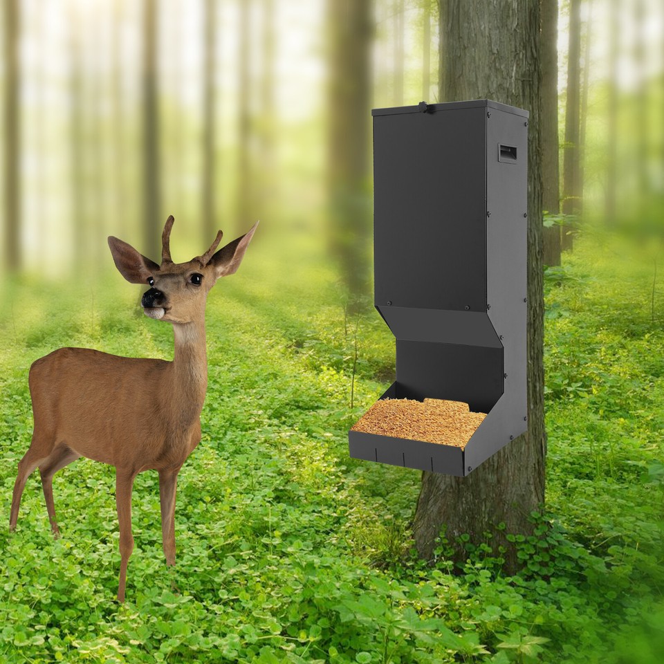 41.6L/11 Gallon Hanging Deer Feeder Box Heavy Duty Automatic Feeder ...