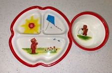 Melamine GET Heavy Duty Bear Kite Plate and bowl Set Vintage