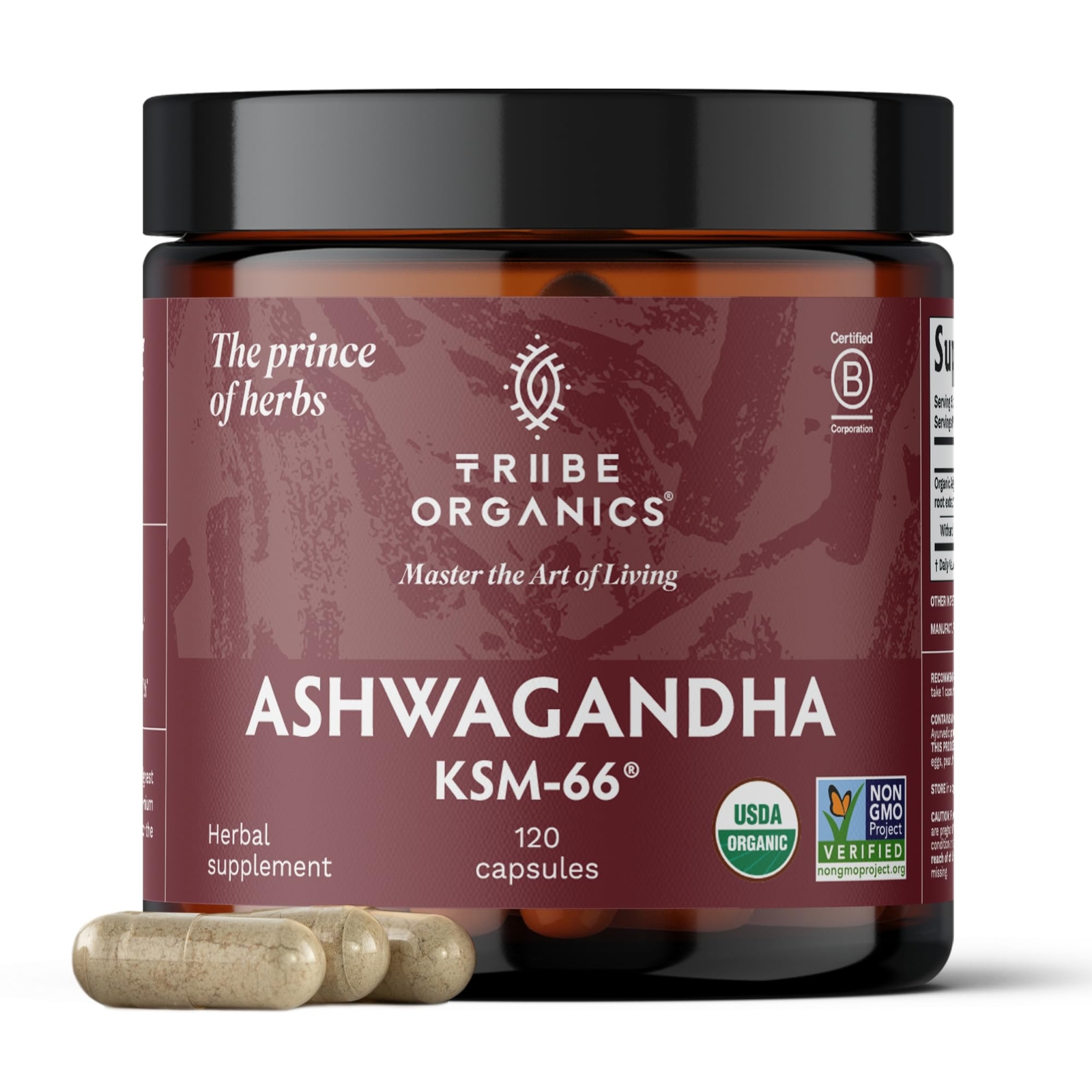Ashwagandha KSM 66 Pure Organic Root Powder Extract Ayurvedic Supplement - Fo...