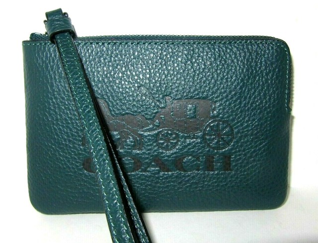 coach forest green wallet