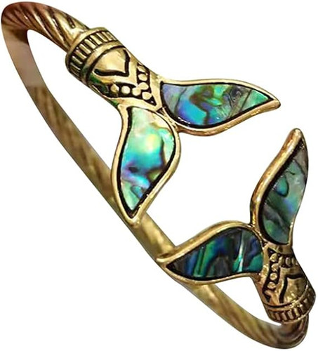 Mermaid Tail Bracelet Jewelry Vintage Look Fish Sea Life - Image 1