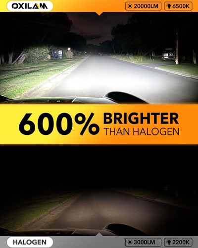 OXILAM Combo White 6500K LED Headlight Kit 9005 H11 Bulbs High + Low Beam New - Imagen 27 de 34