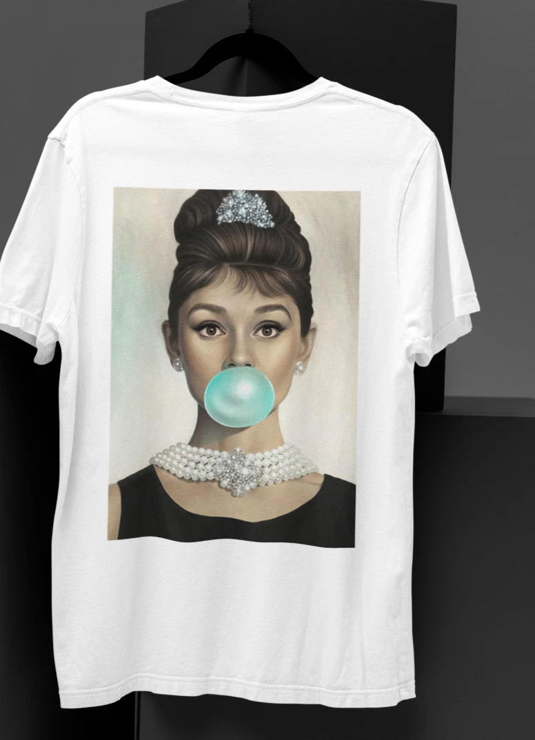 Maglietta Donna New Divas – 100% Cotone Con Stampa Frida Kahlo, Audrey Hepburn E Marilyn Monroe – Maniche Corte, Vestibilità Comoda