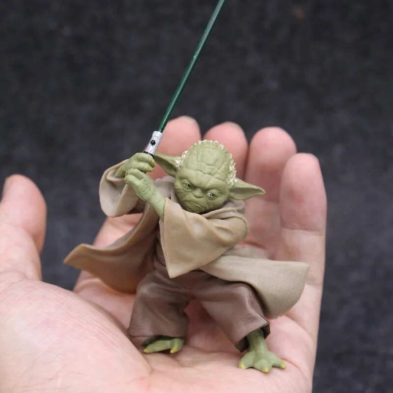 10cm Star Wars Mandalorian Master YODA with Sword Action Figure Toys 2025