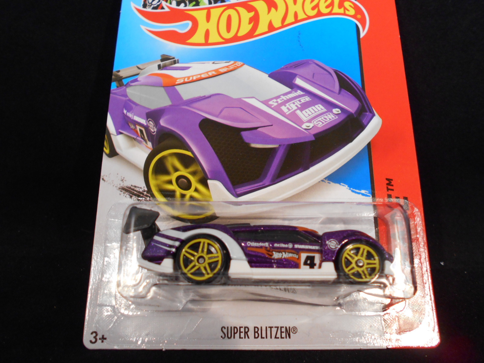 HW HOT WHEELS 2014 HW RACE #163/250 SUPER BLITZEN HOTWHEELS PURPLE TRACK READY