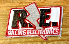 Racing Electronics Patch Vintage R.E. NASCAR Auto Racing