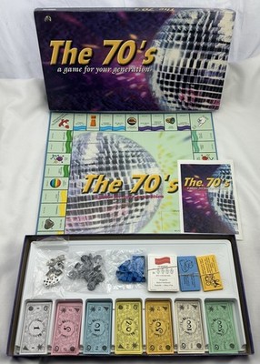 2000 The 70's: A Game for Your Generation Monopoly Game Complete Great Condition