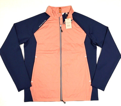 Peter Millar Colorblocked Quilted Golf Field Hyperlight Jacket Windbreaker Rain