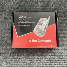 New LG VX3450 Flip Phone Silver Powers On