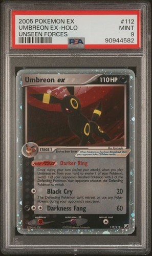 Pokemon Umbreon ex Holo EX Unseen Forces 112/115 PSA 9 Mint Graded