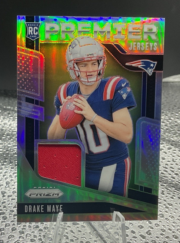 2024 Panini Prizm Drake Maye Premier Jerseys #PJ-DME Silver Prizm Rookie