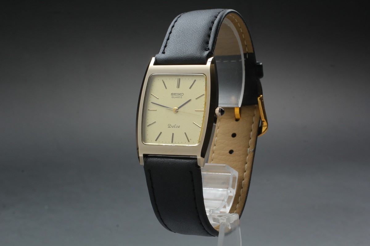 Near MINT] Seiko Dolce 6030-5320 28mm Gold Dial Quartz Men's Watch