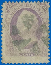 US SCOTT #153 Used w Circle of Wedges Fancy Cancel, Faults, SCV $225.00