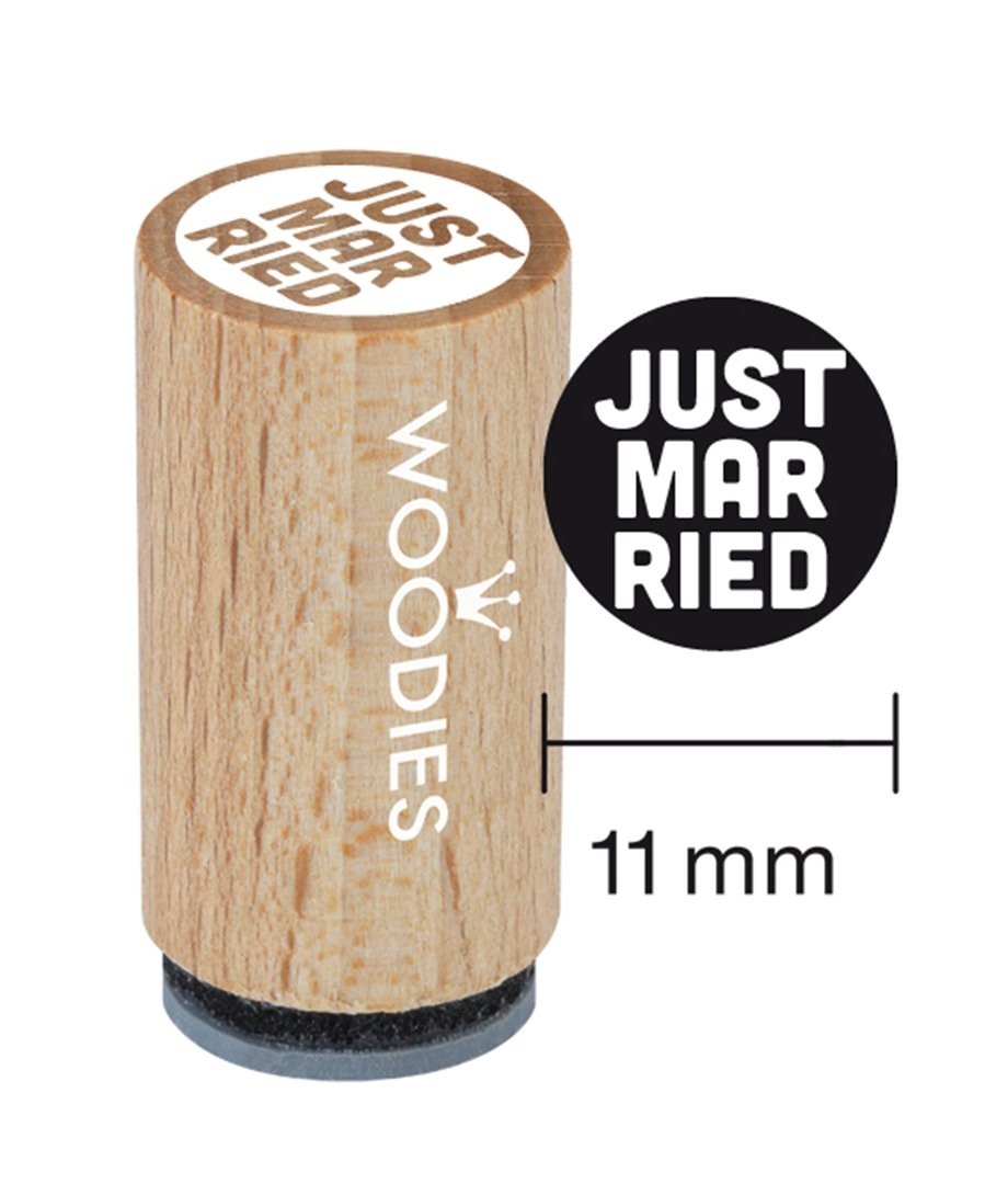 Timbro Just Married V1 Legno Mini Woodies | Royal Posthumus