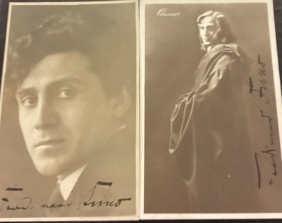 FERDINAND  ONNO, 2 eigenhändig signierte Fotos,1 rücks.Hamlet.Zitat