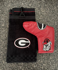Georgia Bulldogs Golf Blade Putter Headcover & Towel Set 2pc Red/Black/White — photo 1