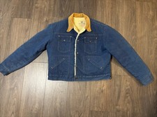 Vintage 70s Dee Cee Brand Denim Trucker Jacket 46 XL Corduroy Sherpa USA Made