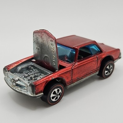 Hot Wheels Redline Mercedes-Benz 280SL 1969 Red - Made In Hong