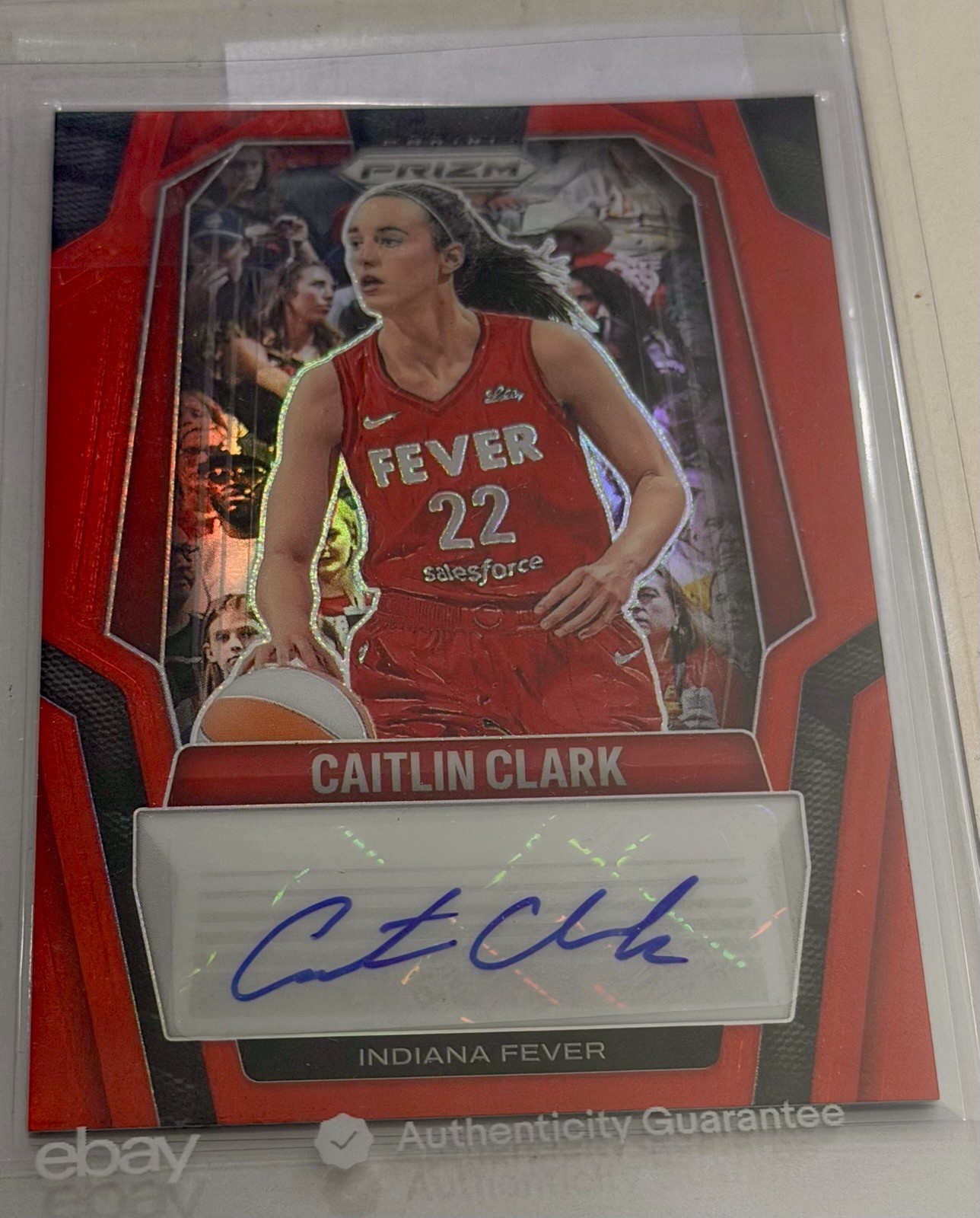 CAITLIN CLARK 2025-26 PANINI PRIZM WNBA SIGNATURES RED AUTO /99 #SG-CC Q4244