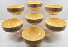 7) Sears Bit of Norway Soup Cereal Bowls Set Vintage Floral Table Dish Retro Lot