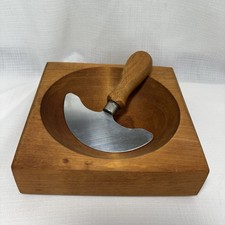 Vintage Wooden Dough Chopping Bowl Primitive ...