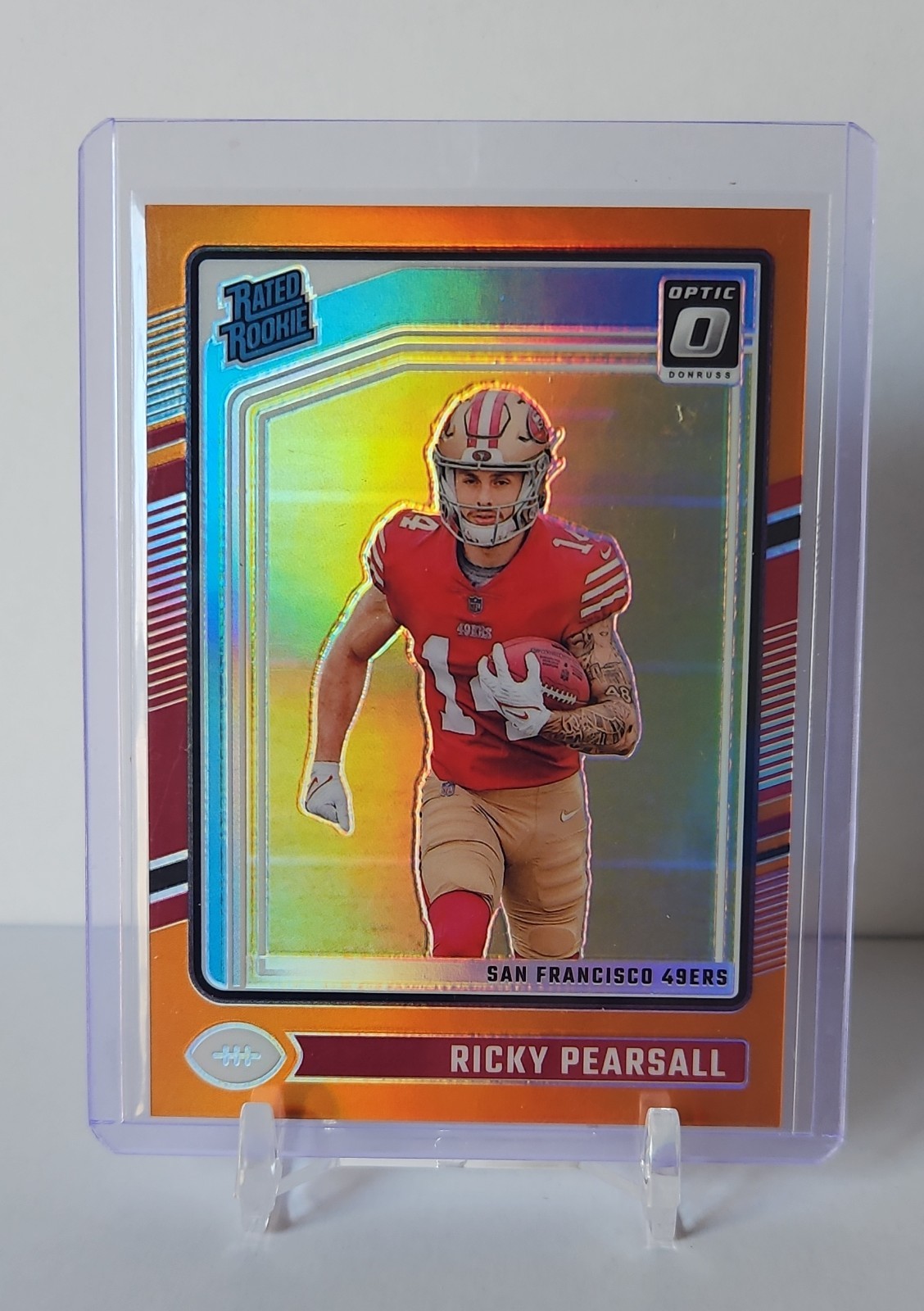 2024 Donruss Optic Rated Rookie Ricky Pearsall #284 Orange Prizm #/249 49ers